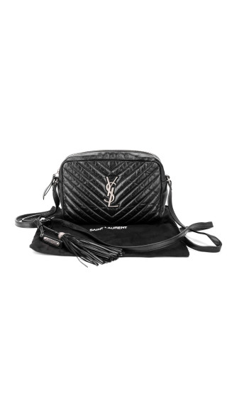 Saint Laurent Lou Camera Bag i Sort Skinn