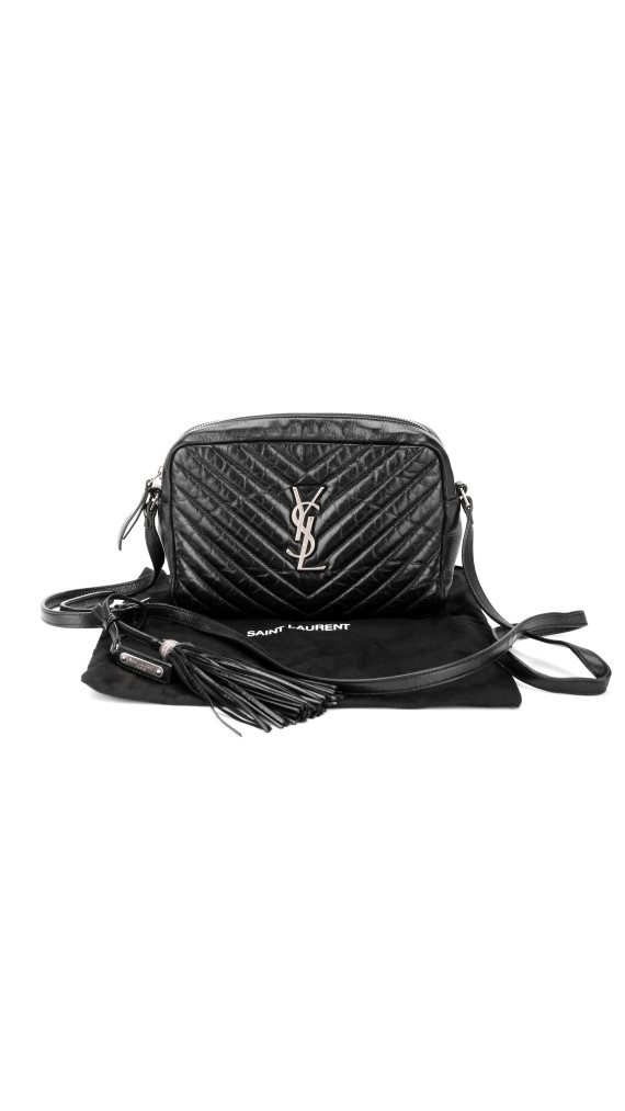Saint Laurent Lou Camera Bag i Sort Skinn