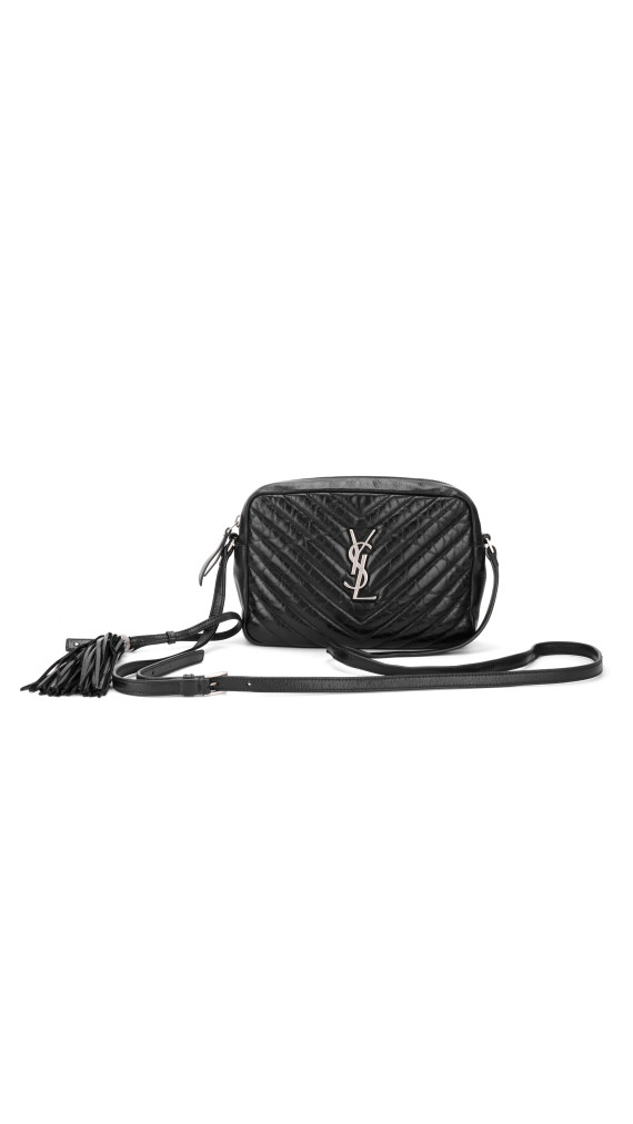 Saint Laurent Lou Camera Bag i Sort Skinn