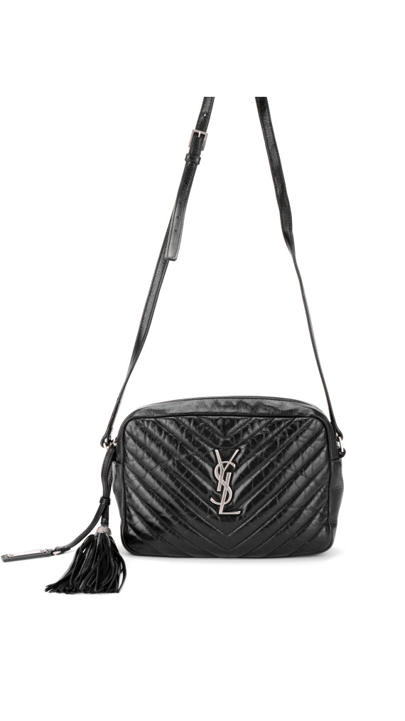 Saint Laurent Lou Camera Bag i Sort Skinn
