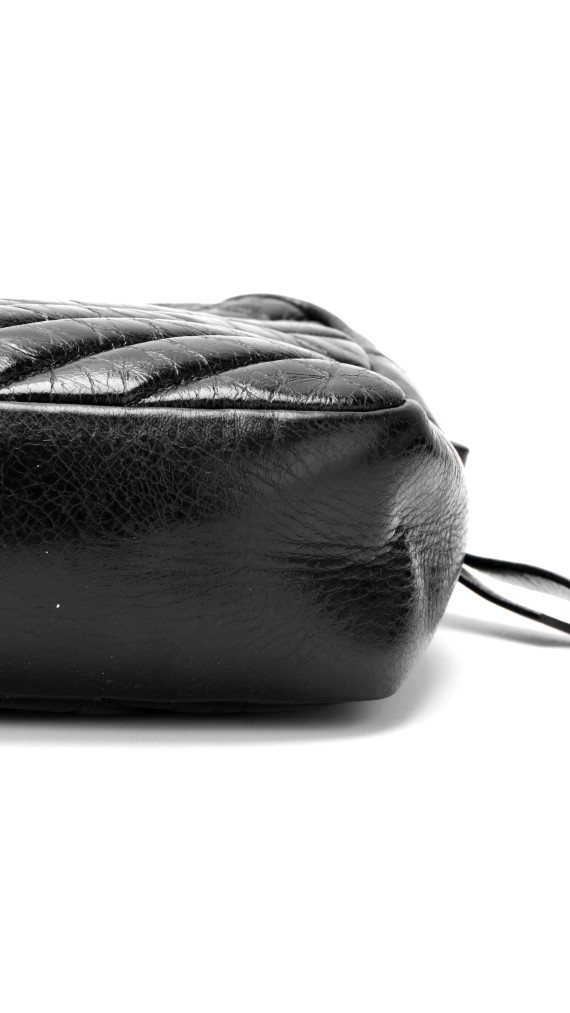 Saint Laurent Lou Camera Bag i Sort Skinn