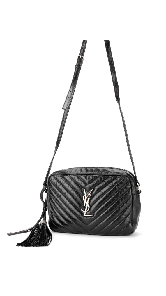 Saint Laurent Lou Camera Bag i Sort Skinn