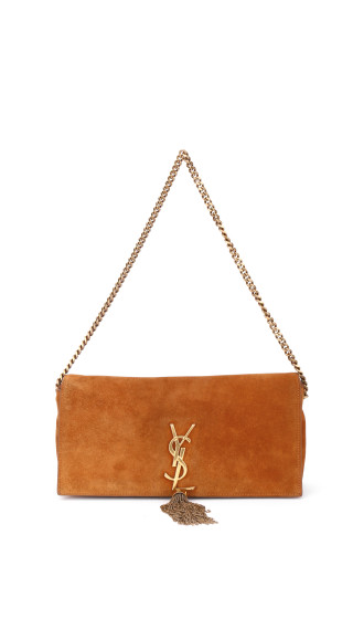 Yves Saint Laurent Kate Tassel Shoulder Bag i semsket skinn