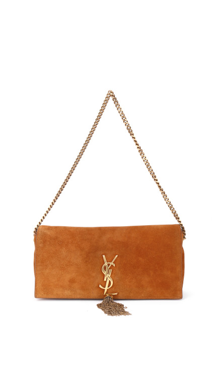 Yves Saint Laurent Kate Tassel Shoulder Bag i semsket skinn