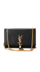 Saint Laurent Kate Tassel Skulderveske i Sort Skinn med Gullkjedestropp