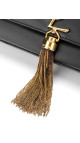 Saint Laurent Kate Tassel Skulderveske i Sort Skinn med Gullkjedestropp