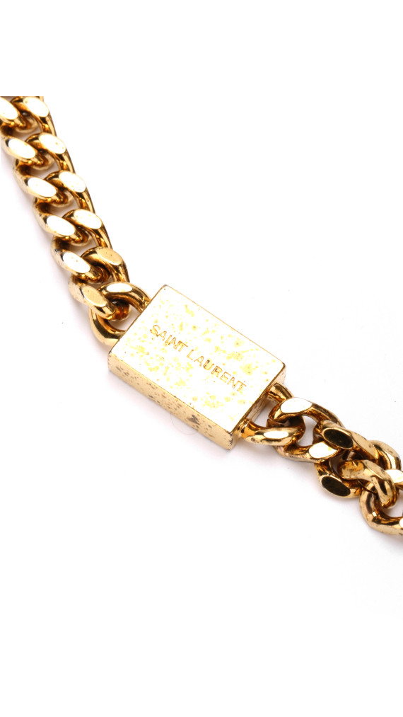 Saint Laurent Kate Tassel Skulderveske i Sort Skinn med Gullkjedestropp