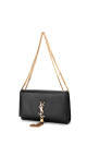 Saint Laurent Kate Tassel Skulderveske i Sort Skinn med Gullkjedestropp