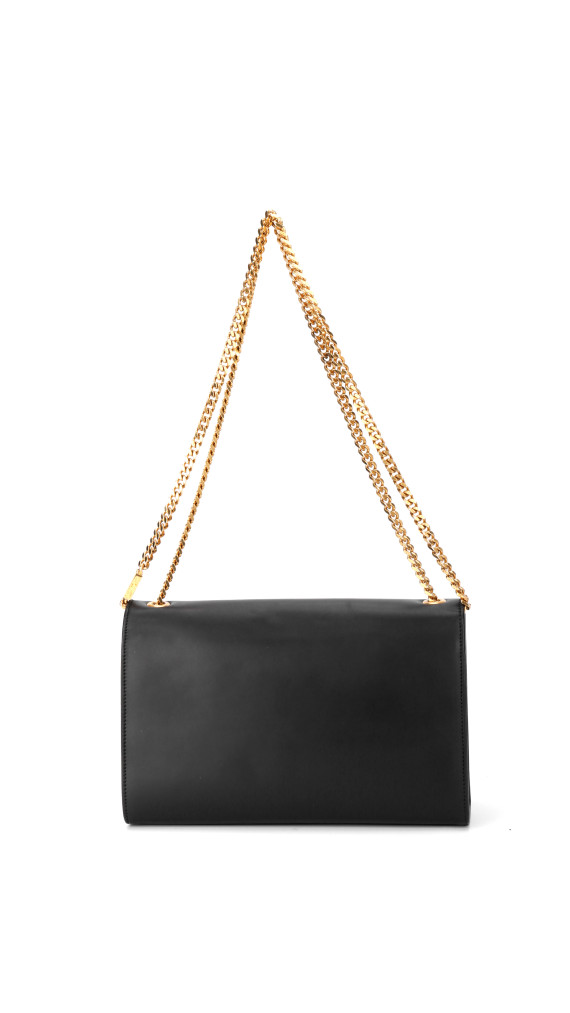 Saint Laurent Kate Tassel Skulderveske i Sort Skinn med Gullkjedestropp