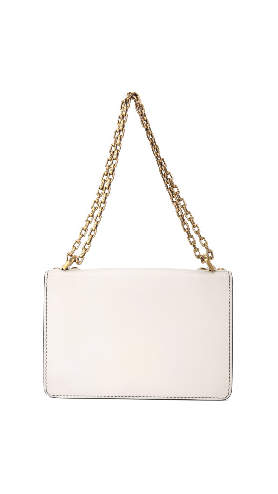 Dior J’ADIOR Flap Bag i Hvit Skinn med Gullkjedestropp