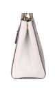 Prada Galleria Double Zip Tote i Grå og Hvit Saffiano-skinn