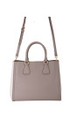 Prada Galleria Double Zip Tote i Grå og Hvit Saffiano-skinn
