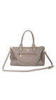 Prada Vitello Leather Shoulder Bag i Grå