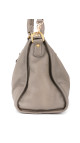 Prada Vitello Leather Shoulder Bag i Grå