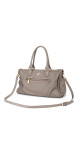 Prada Vitello Leather Shoulder Bag i Grå