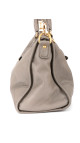 Prada Vitello Leather Shoulder Bag i Grå