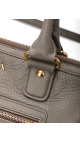 Prada Vitello Leather Shoulder Bag i Grå