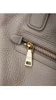 Prada Vitello Leather Shoulder Bag i Grå