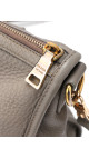 Prada Vitello Leather Shoulder Bag i Grå