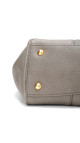 Prada Vitello Leather Shoulder Bag i Grå