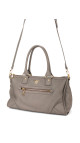 Prada Vitello Leather Shoulder Bag i Grå