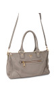Prada Vitello Leather Shoulder Bag i Grå