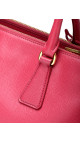 Prada Galleria Double Zip Saffiano Lux Tote Pink