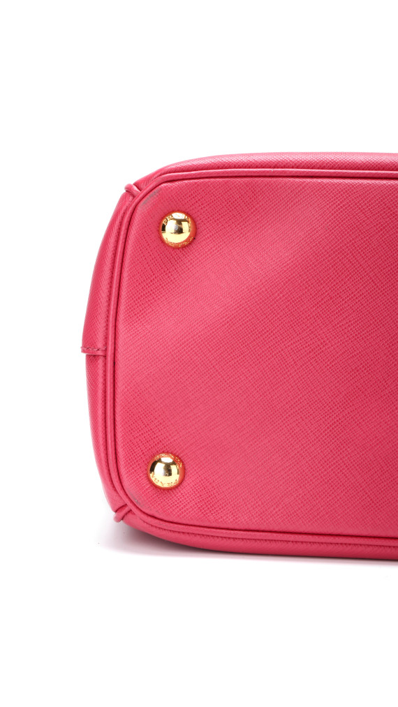 Prada Galleria Double Zip Saffiano Lux Tote Pink