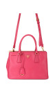 Prada Galleria Double Zip Saffiano Lux Tote Pink