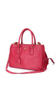 Prada Galleria Double Zip Saffiano Lux Tote Pink