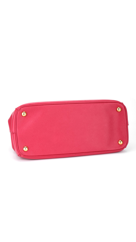 Prada Galleria Double Zip Saffiano Lux Tote Pink