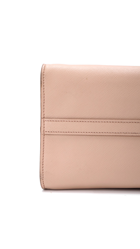 Prada Double Tote Bag i Peachy/Beige – Saffiano Skinn
