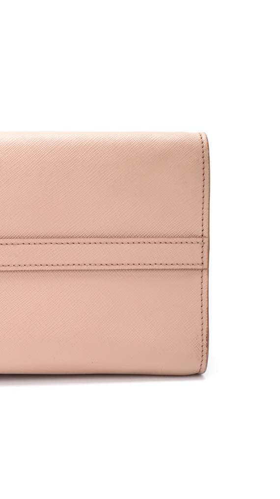 Prada Double Tote Bag i Peachy/Beige – Saffiano Skinn