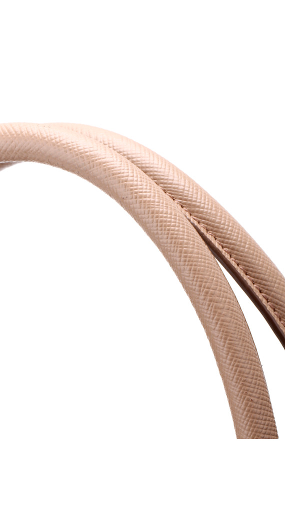 Prada Double Tote Bag i Peachy/Beige – Saffiano Skinn