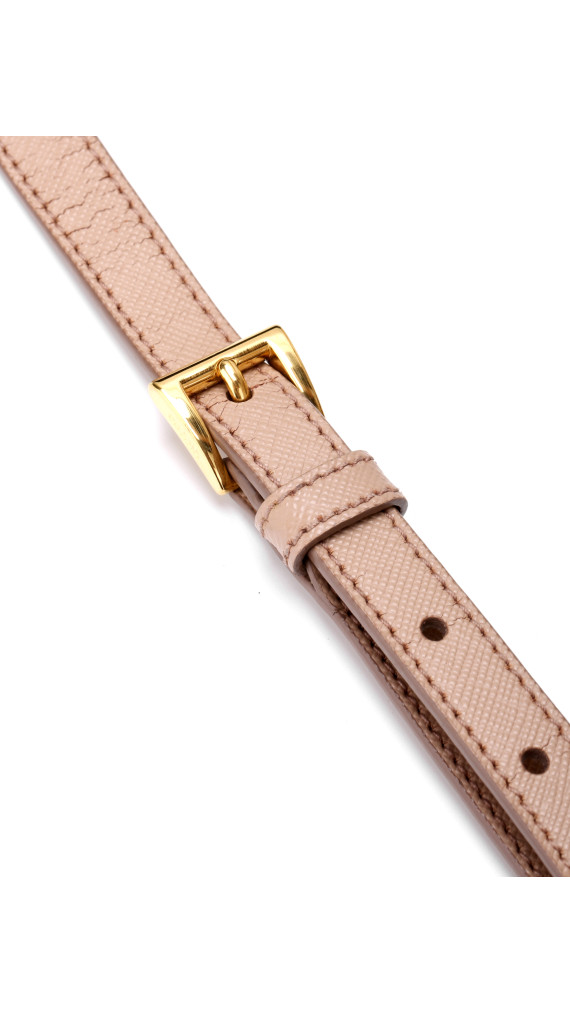 Prada Double Tote Bag i Peachy/Beige – Saffiano Skinn