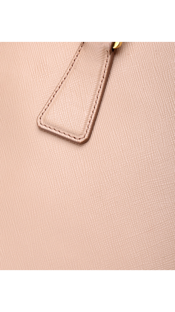 Prada Double Tote Bag i Peachy/Beige – Saffiano Skinn