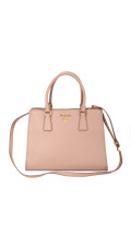 Prada Double Tote Bag i Peachy/Beige – Saffiano Skinn