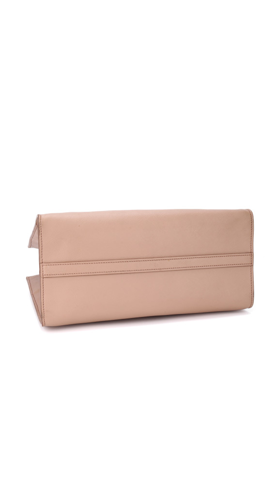 Prada Double Tote Bag i Peachy/Beige – Saffiano Skinn