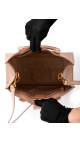 Prada Double Tote Bag i Peachy/Beige – Saffiano Skinn