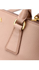 Prada Double Tote Bag i Peachy/Beige – Saffiano Skinn