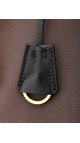 Prada Double Tote Bag i To-farget Skinn – Brun og Sort