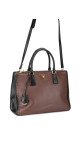 Prada Double Tote Bag i To-farget Skinn – Brun og Sort