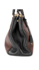 Prada Double Tote Bag i To-farget Skinn – Brun og Sort