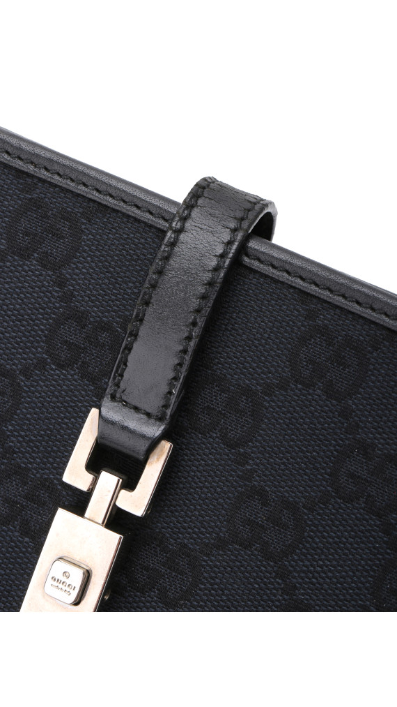 Gucci GG Supreme Canvas Tote med Web-lås – Svart