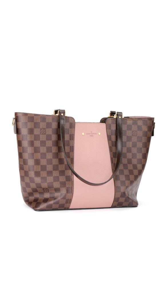 Louis Vuitton Damier Ebene Rose Ballerine Canvas Tote