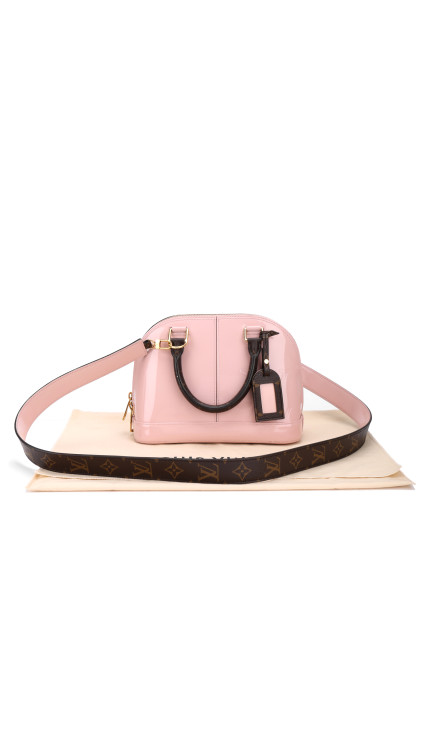 Louis Vuitton Alma BB i Rosa Vernis Skinn med Monogram-detaljer