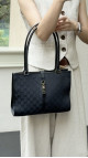 Gucci GG Supreme Canvas Tote med Web-lås – Svart