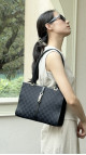 Gucci GG Supreme Canvas Tote med Web-lås – Svart