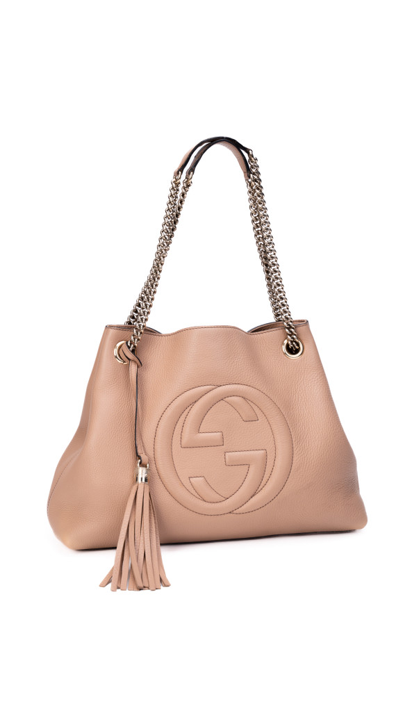 Gucci Soho Chain Tote Bag med Duskedetalj