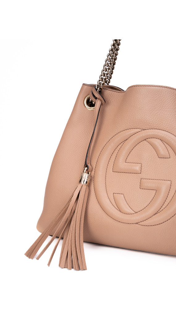 Gucci Soho Chain Tote Bag med Duskedetalj
